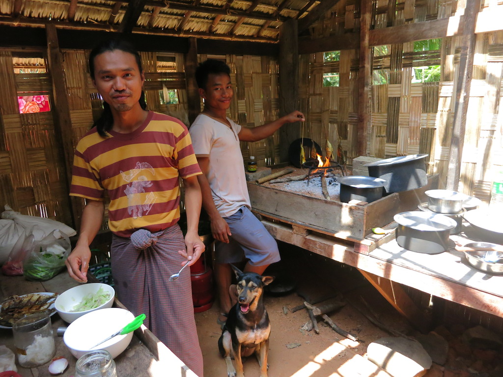 Our staff cooking on open fire and happy settling down.